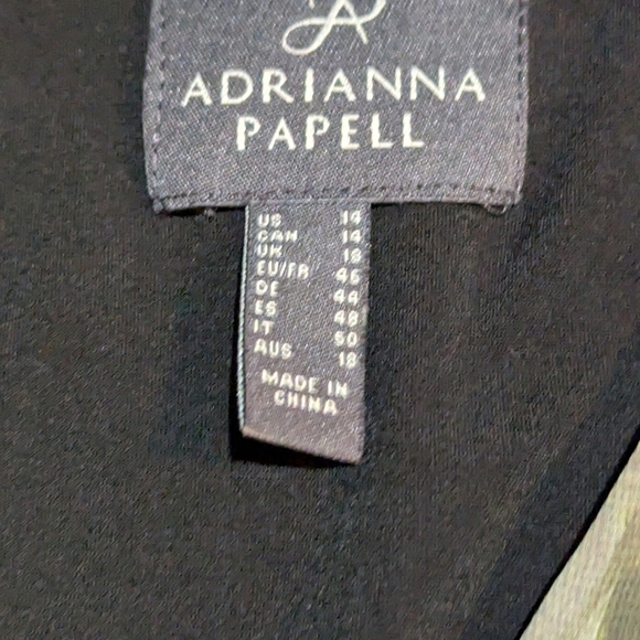 Adrianna Papell Floral Jumpsuit 14 Sheer Skirt Overlay Pink Peonies Preppy Comfy - Picture 4 of 8